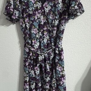 Floral Maxi Dress in Purple Floral - Women